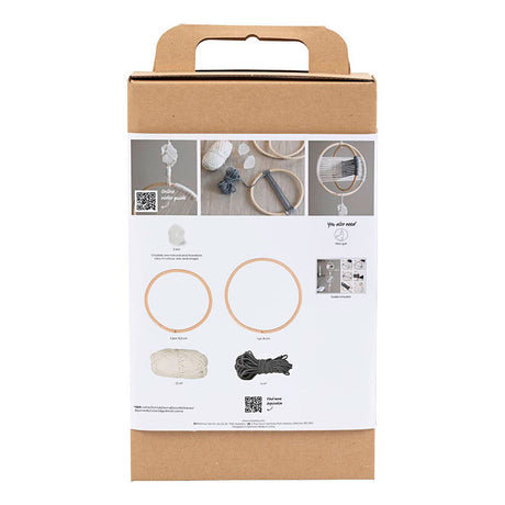 Creativ company http: www.cchobby.nl hobbyset-macrame-mobiel-grijs-off-white-1-doos