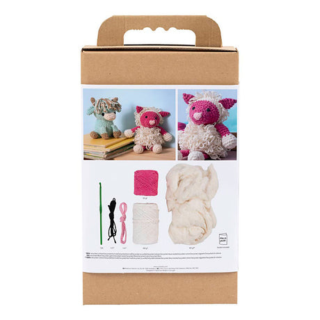 Creativ company http: www.cchobby.nl hobbyset-amigurumi-schaap-roze-off-white-1-doos