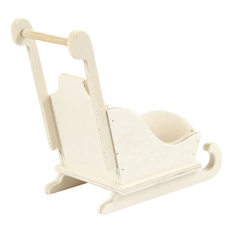Creativ company houten miniatuur slee - 8x5x9cm