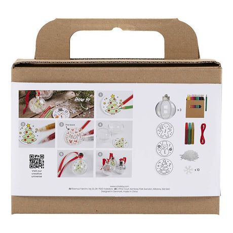 Creativ company mini hobbyset kerstballen tekening