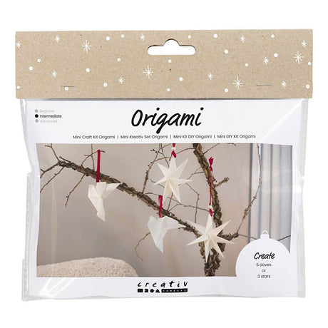Creativ company mini hobbyset origami duiven en sterren