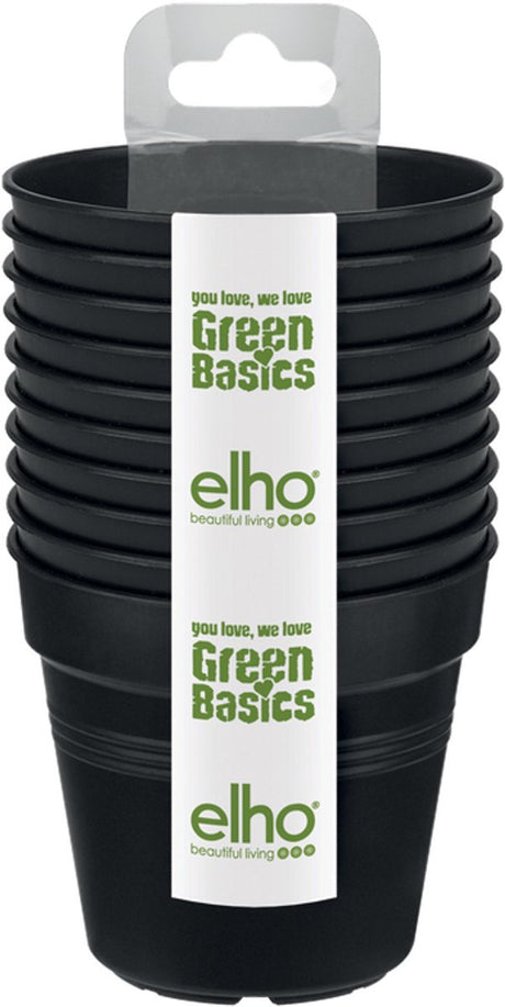 Elho green basics kweekpot 8 - kweekpot voor binnen en buiten - ø 7.5 x h 7.0 cm - living black