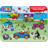 Bumba puzzel - houten inlegpuzzel - voertuigen