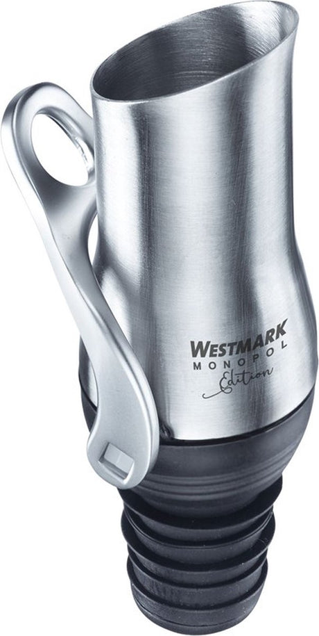 Westmark schenktuit met sluitmechanisme, monopol edition, roestvrij staal siliconen, luca, zilver zwart, 61863360