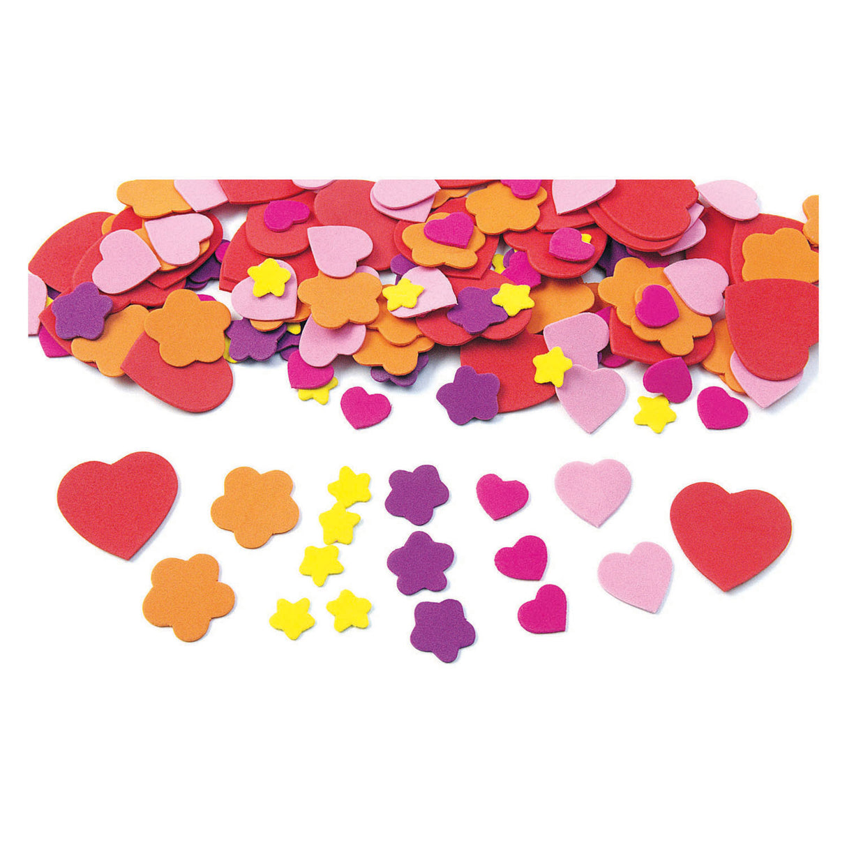 Colorations - hart, bloemen vormen foam, 150st.