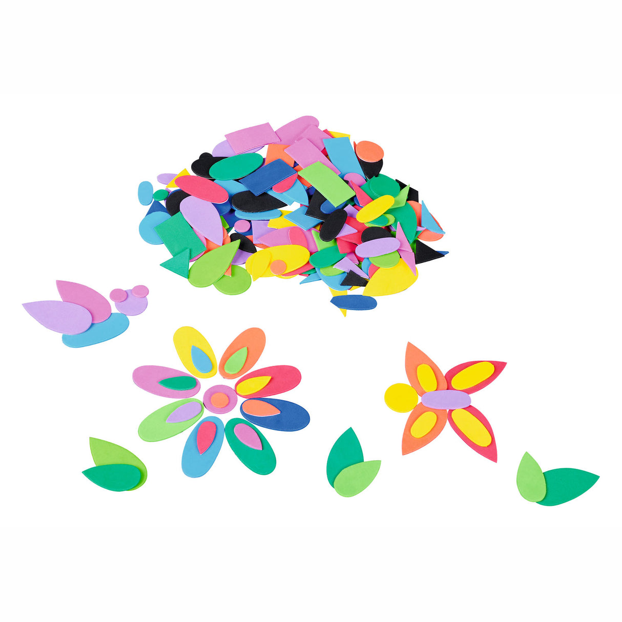 Colorations Zelfklevende Foam Figuren Stickers, 1000st.