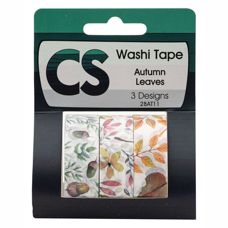 Colorations Washi Tape Herfstblaadjes 3 Rollen, 5mtr.