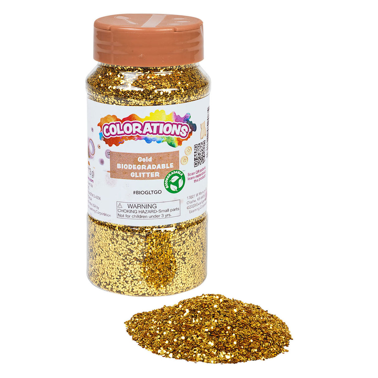 Colorations biologische afbreekbare glitter goud, 113 gram