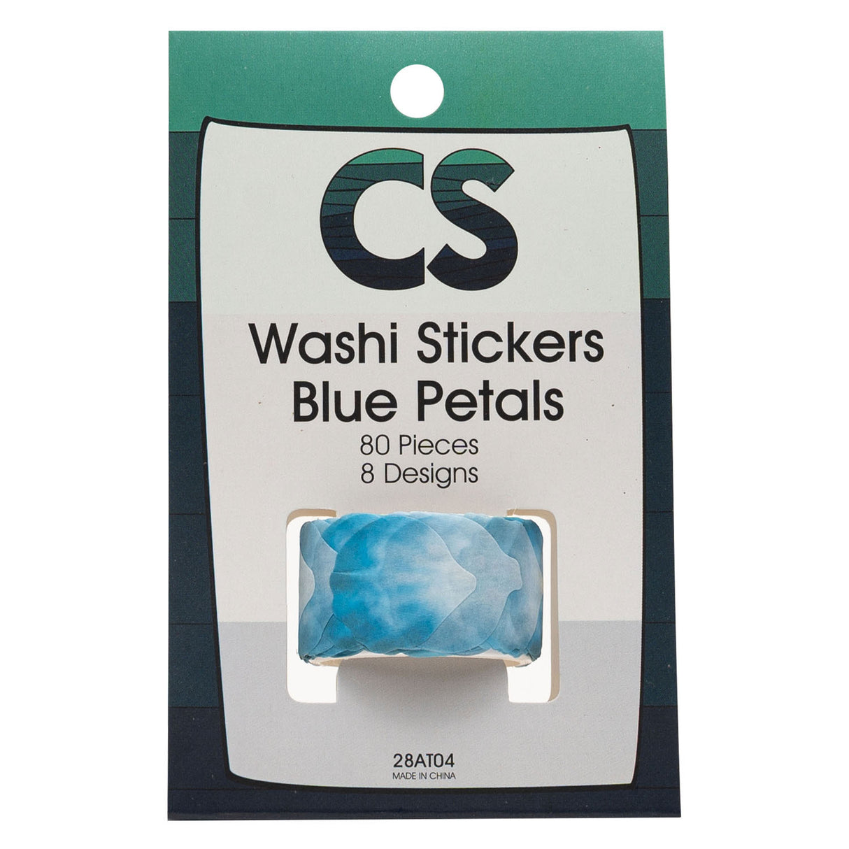 Colorations Washi Stickers Blauwe Bloemblaadjes, 80st.