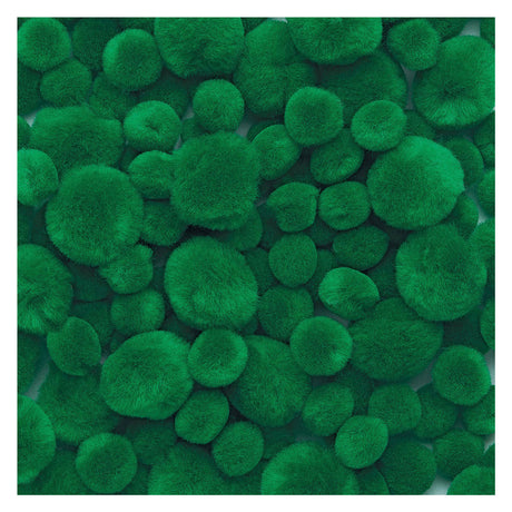 Colorations - pom poms groen, 100st.