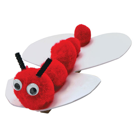 Colorations - pom poms rood, 100st.