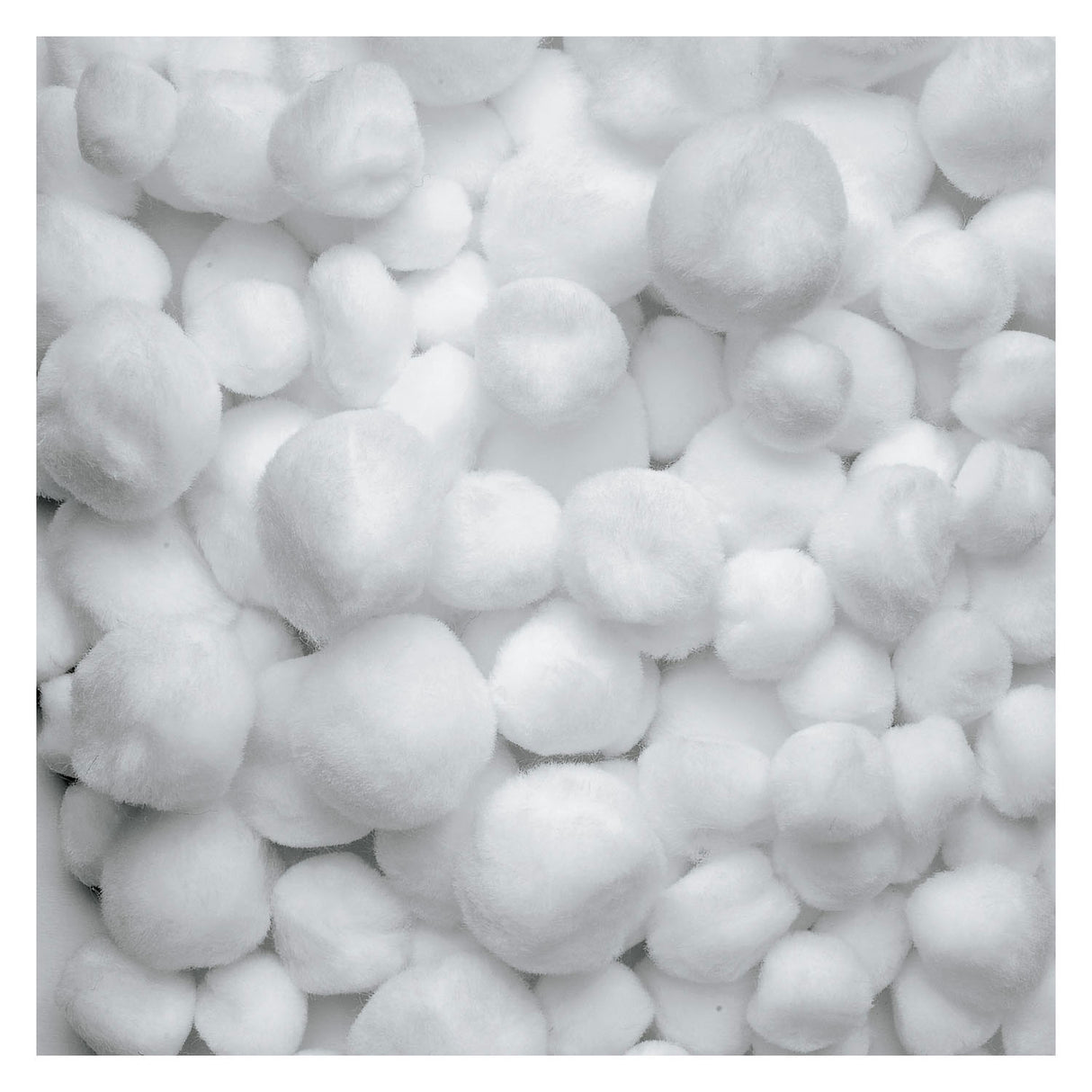 Colorations - pom poms wit, 100st.