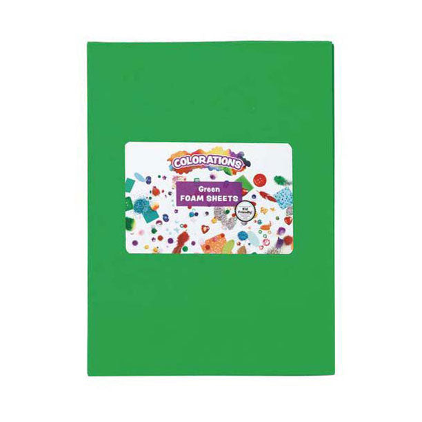 Colorations - foam vellen groen, 10st.