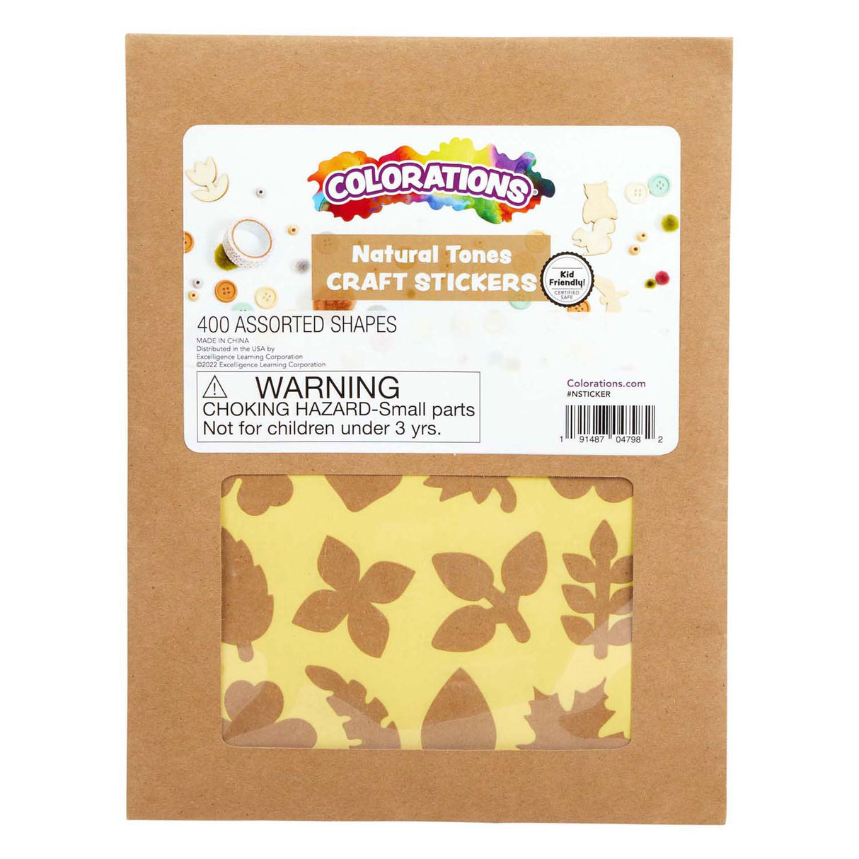 Colorations - botanisch knutselstickers, 400st.