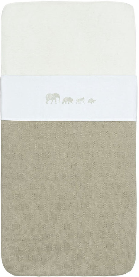 Jollein baby laken ledikant 120x150cm animals olive green