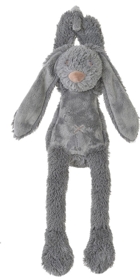 Happy horse konijn richie muziekknuffel - donkergrijs - baby cadeau