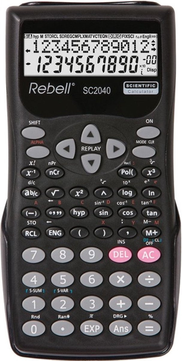 Rebell calculator - sc2040 bx - wetenschappelijk - zwart - re-sc2040-bx