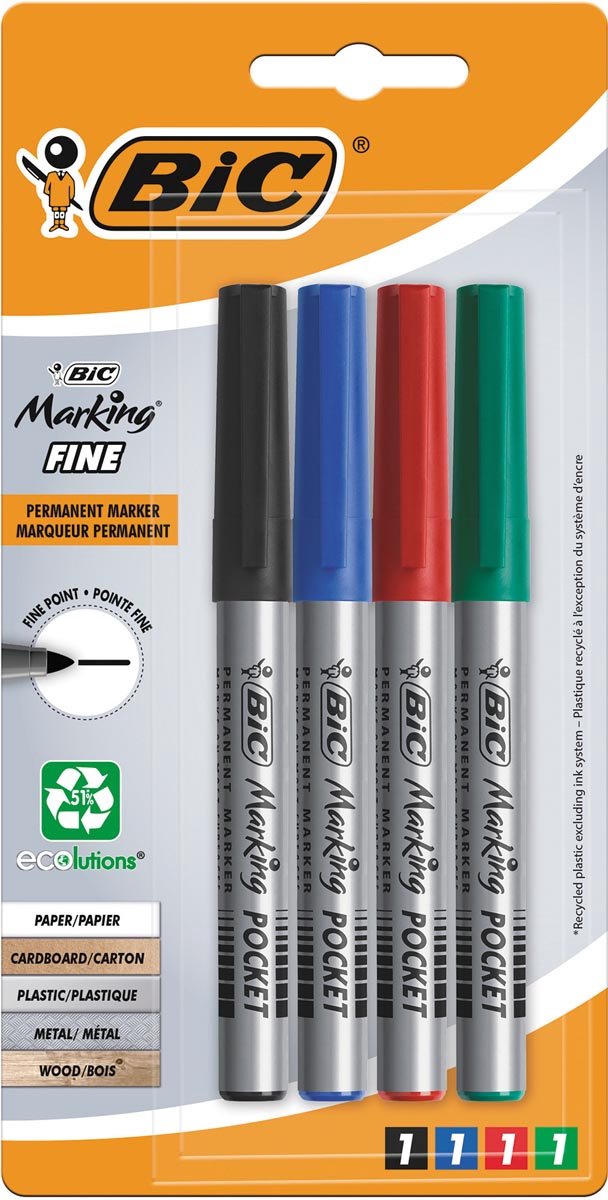 Bic viltstift ecolutions rond f assorti