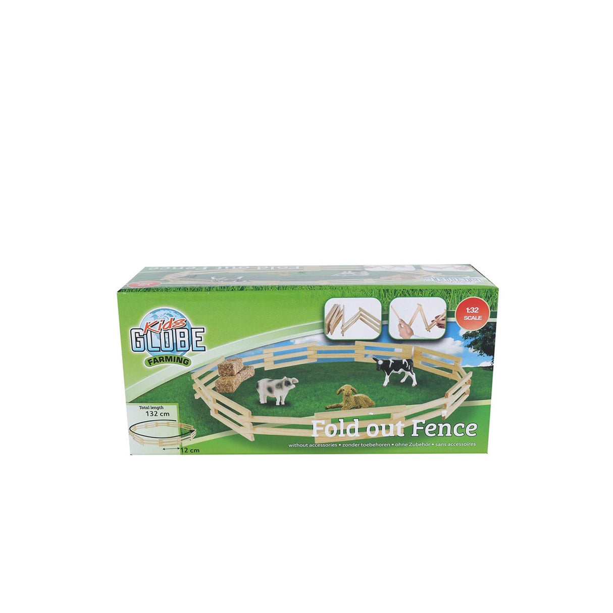 Kids globe houten hekjes 1:32 132cm