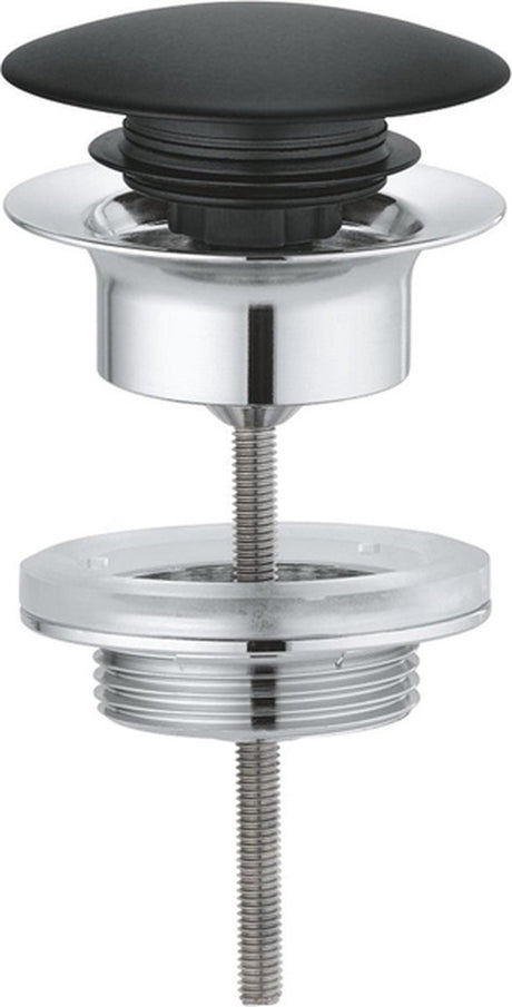 Grohe afvoergarnituur push open zwart