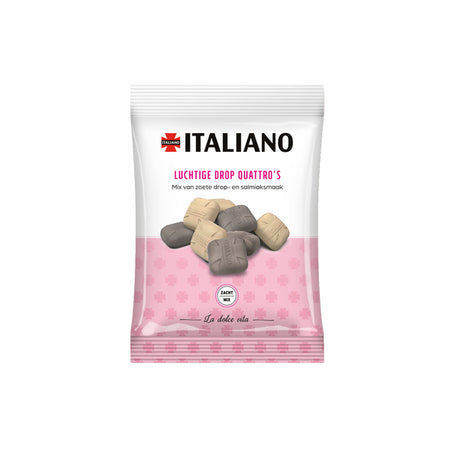Italiano luchtige drop quattro's zakje (10x140gr)