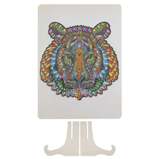 Merkloos sans marque puzzel hout figuur tijger 130 stukjes | 2 stuks