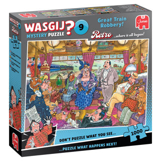 Wasgij retro mystery 9 legpuzzel - de grotere treinroof, 1000st.
