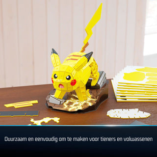 4d build , pokémon pikachu, 3d-modelset, pokémon-verzamelobjecten, kanto-starterverzameling, bureaudecoratie, bouwspeelgoed, 3d-puzzels, 201 stukjes