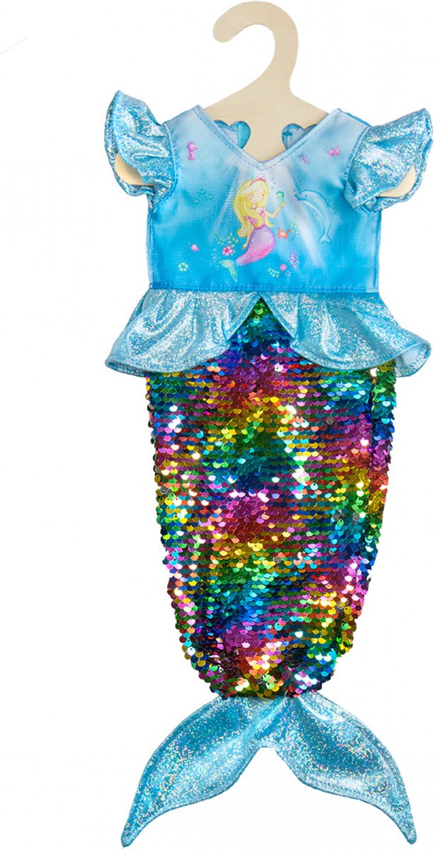 Heless poppenjurk zeemeermin met pailletten, 28-35 cm