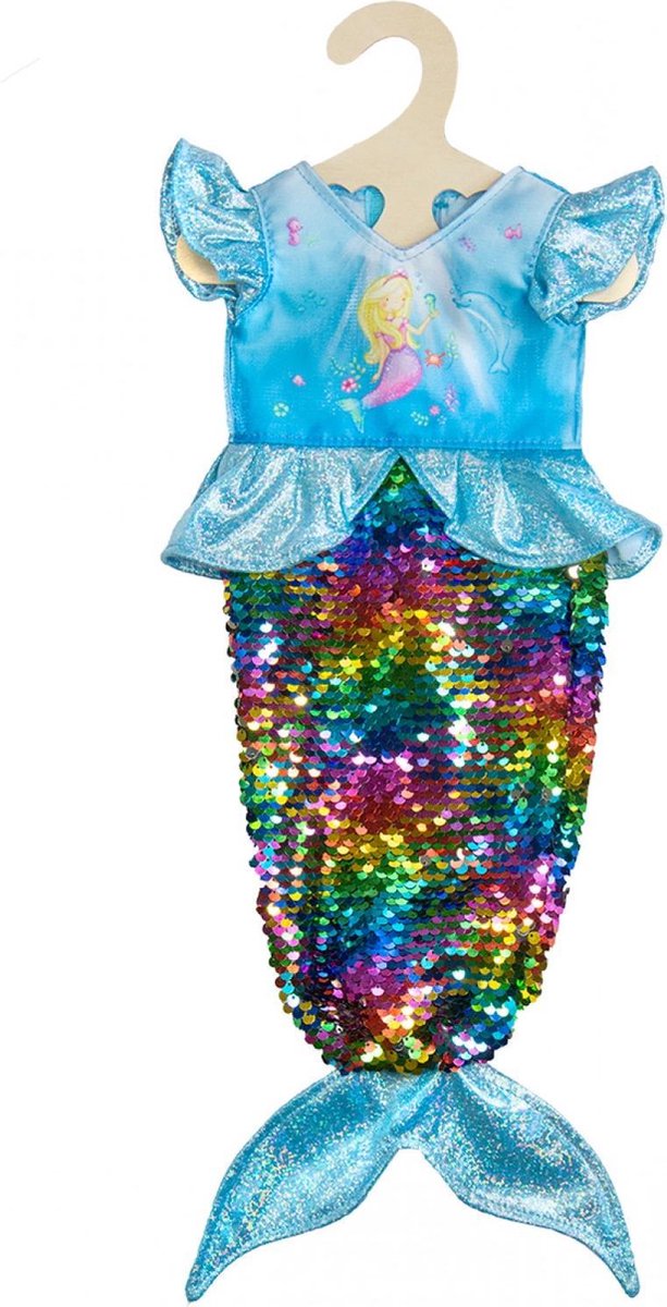 Heless poppenjurk zeemeermin met pailletten, 35-45 cm