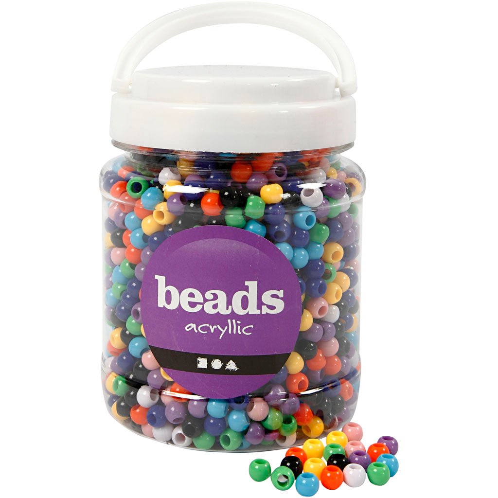 Creativ company https: www.cchobby.nl pony-kralen-d-8-mm-gatgrootte-4-mm-ca-2280-stuk-diverse-kleuren-415-gr-700-ml-1-doosje