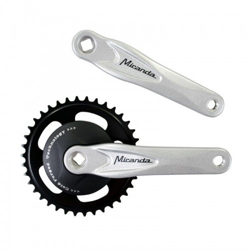 Miranda Miranda 1 crankstel met disc 95mm 33 tands crank gepolijst zwart