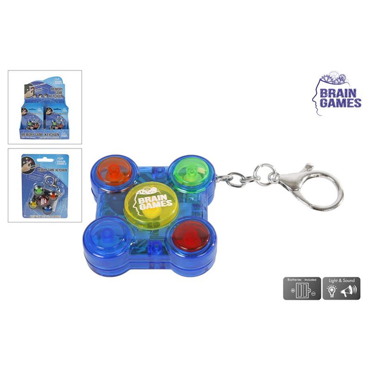 Brain games geheugenspel sleutelhanger licht+geluid