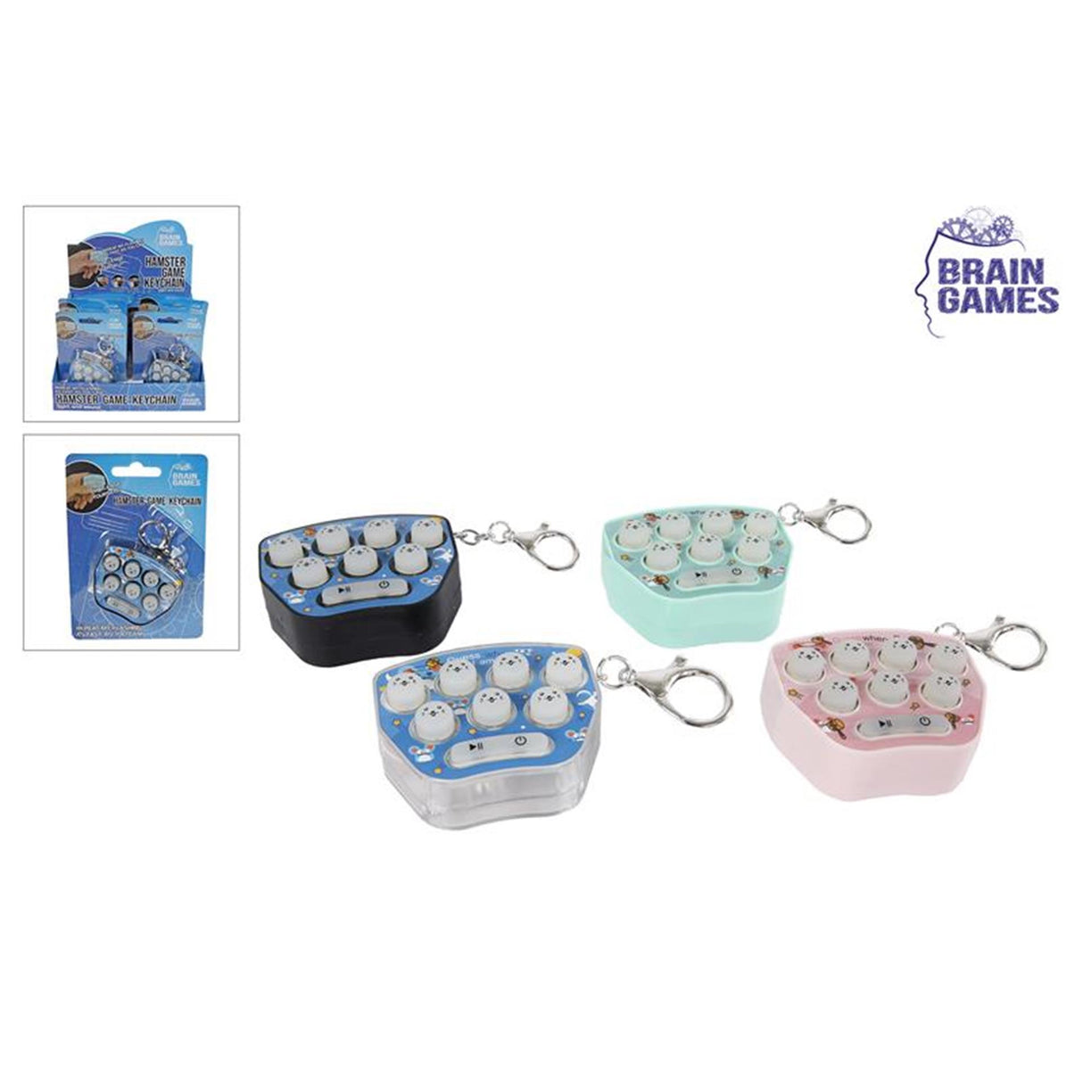 Brain games hamster game sleutelhanger licht+geluid