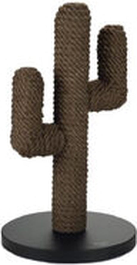 Designed by lotte cactus krabpaal voor katten - krabpaal hout - 3 paaltjes - zwart - 35x35x60 cm