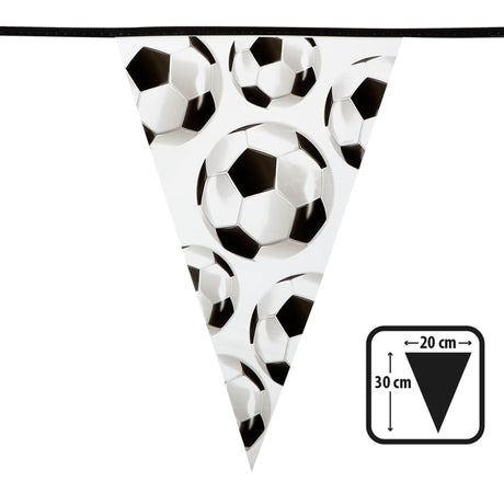 Boland vlaggenlijn voetbal puntvlaggen, 6mtr.