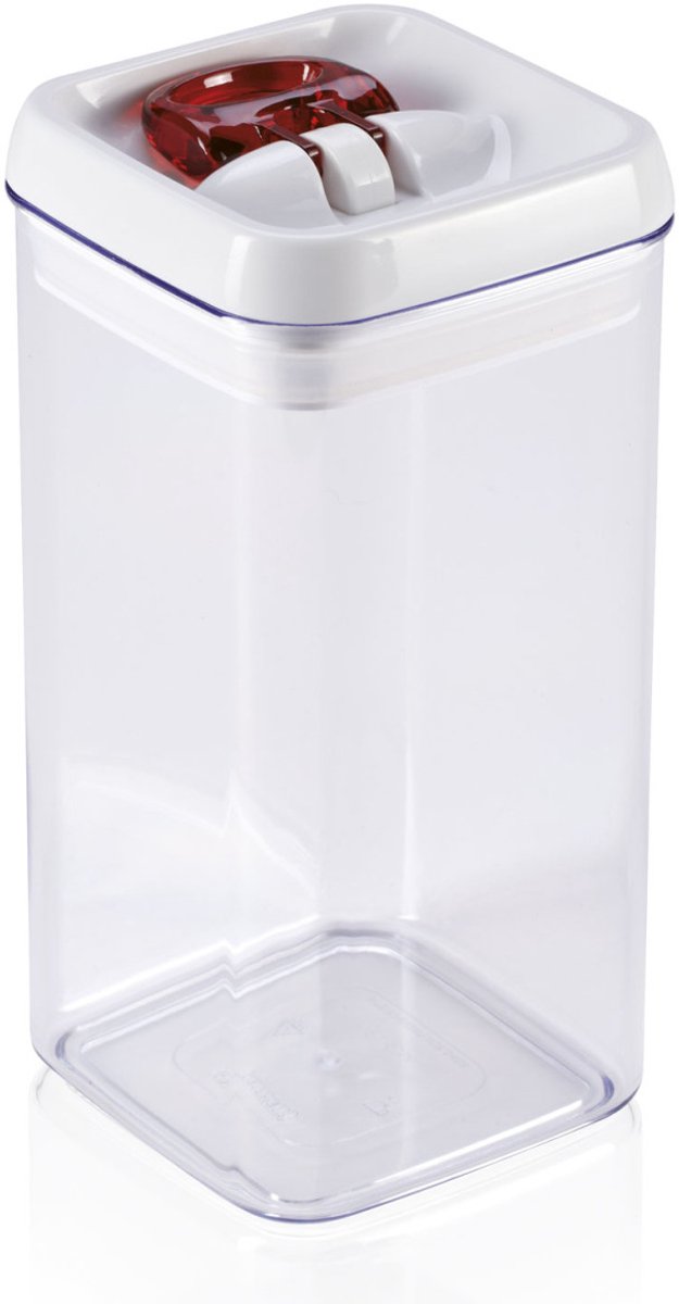 Leifheit fresh easy - voorraaddoos vierkant - 1,2 liter - wit