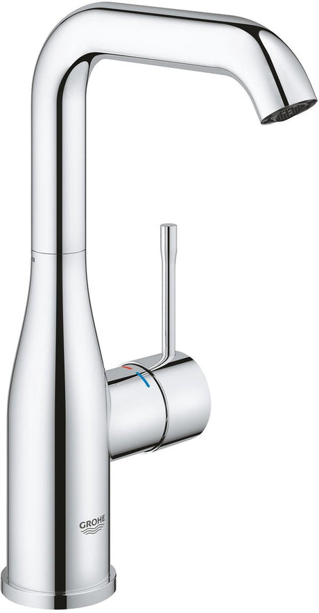 Grohe essence wastafelkraan - hoge draaibare uitloop - met klikwaste (push open) - waterbesparend