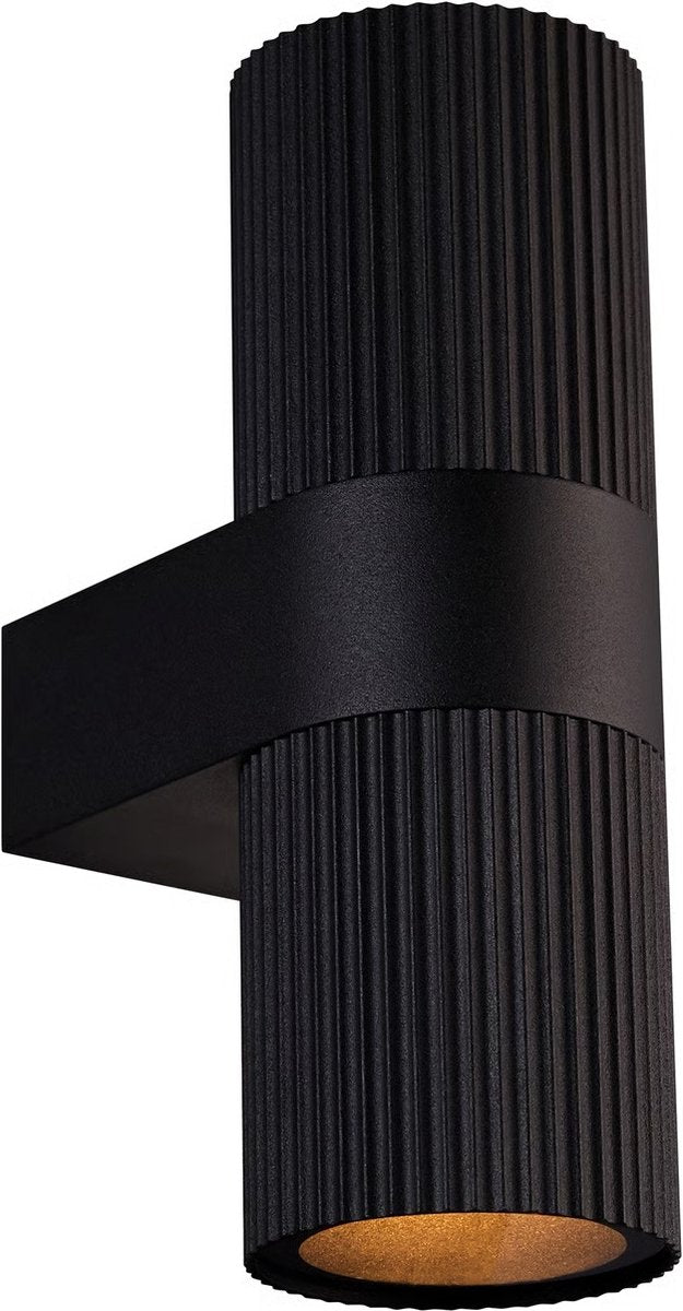 Nordlux kyklop ripple-wandlamp-2xgu10-zwart