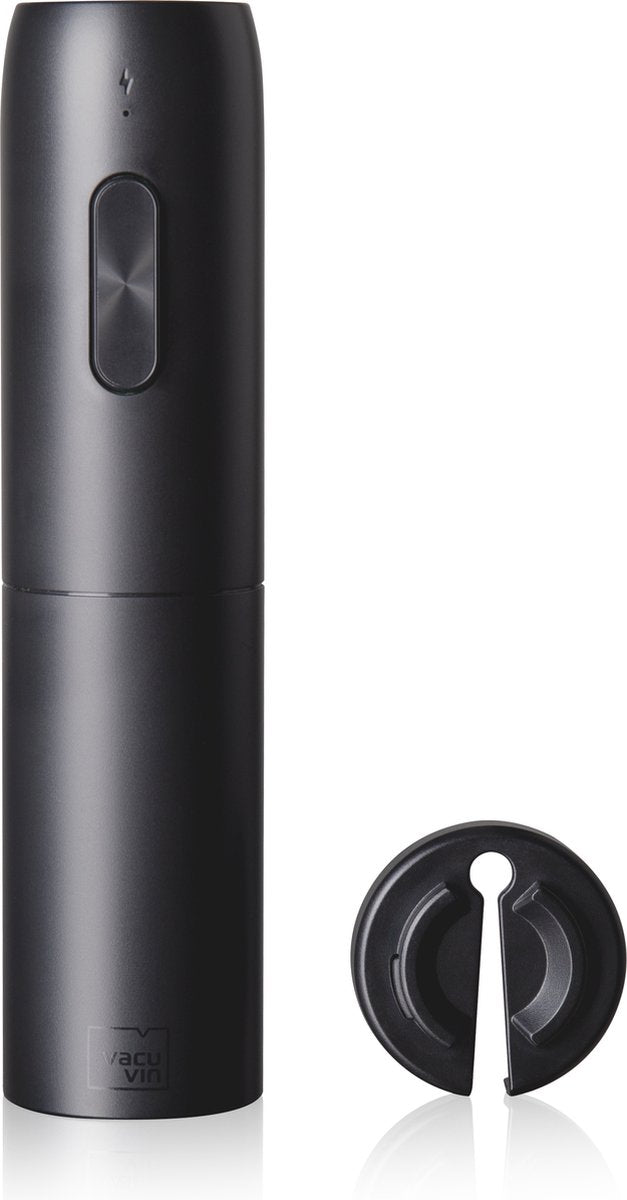 Vacuvin vacu vin elektrische wijnopener – oplaadbare kurkentrekker – inclusief foliesnijder en usb-c kabel – zwart