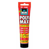 Bison poly max express wit tube 165 gram, montagelijm, lijmen, monteren en afdichten, unieke smp technologie, oplosmiddelvrij, binnen en buiten, vrijwel alle ondergronden