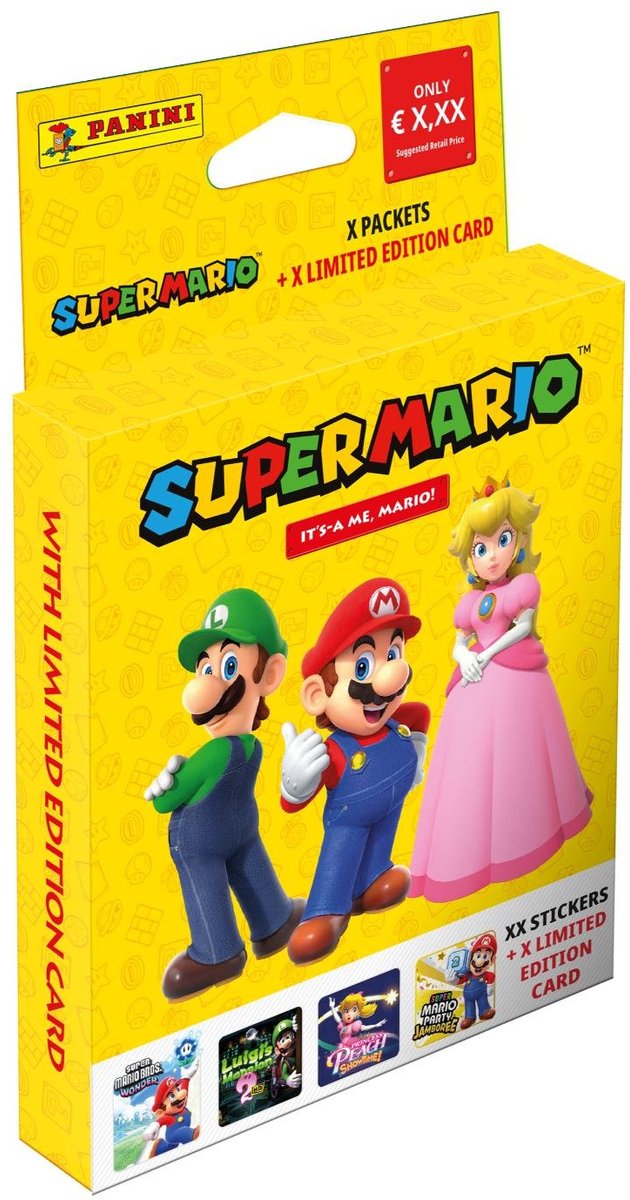 Merkloos sans marque super mario - sticker 2 ecoblister - 30 stickers in diverse ontwerpen
