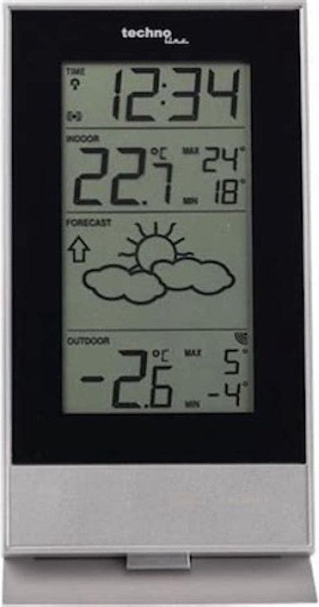Technoline weerstation - ws 9910 - 85x166x56mm - zilver zwart - met 1 buitensensor 100m - tl-ws9910