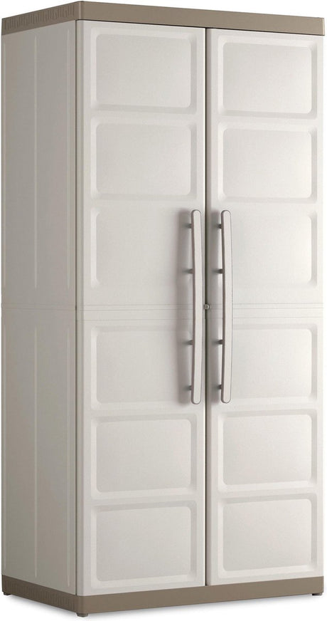 Kis keter excellence xl opbergkast hoog - 4 planken - 54x89x182cm - beige taupe