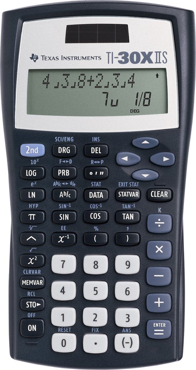 Texas instruments ti 30 x ii s zakrekenmachine zwart werkt op batterijen, werkt op zonne-energie (b x h x d) 172 x 31 x