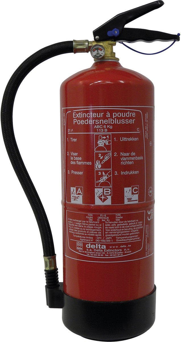 Belmic brandblusser 6kg a b c benor (voertuigen)