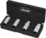Vigor stehbolzendreher v6412 4 stud bolt extractor sets hazet