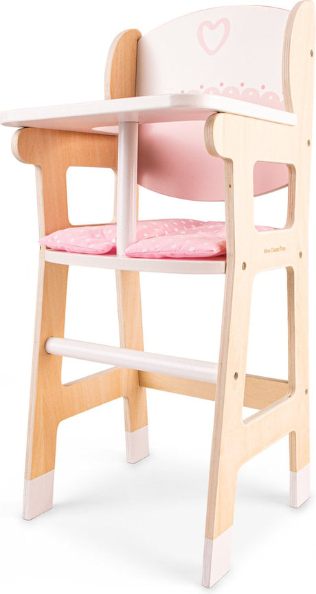 Woet ® houten poppenstoel met kussen - meubel voor poppen - rollenspel poppenaccessoire - poppenmeubel speelgoed - vanaf 3 jaar
