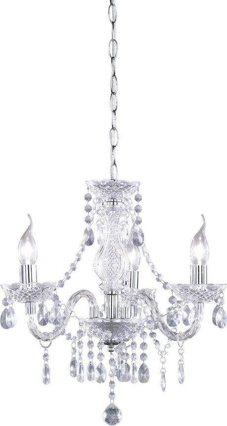 Rl live your light reality lüster kroonluchter - chroom - excl. 3x e14 - behang transparant - d: 46 cm