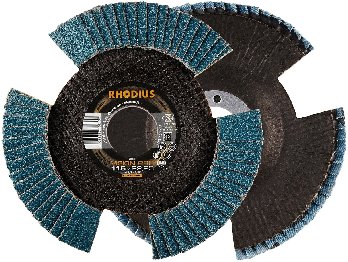 Rhodius lamellenscheibe vision pro serrated washers vision p 60 115x22,23